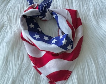 Stars and stripes cotton  bandana-customizable