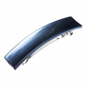 Pasador de pelo de forma rectangular de tamaño mediano en azul