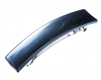 Middelgrote rechthoekige haarspeld in blauw