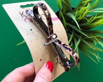 Fashion Leopard Acetate Ribbon vintage clip Geometric Brown Acrylic Accessory for Women Girls Tortoise Shell Hair Jewelry Colorful clip