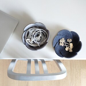 Felt Mixing Bowl, more Colors available for this Nightstand Organizer for Men, soft Valet Tray Key Dish, Handmade with Love by FELTinPOP