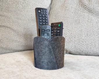 Soporte de fieltro para control remoto, soporte suave para control remoto de TV, soporte para sofá de sala de estar, fieltro hecho a mano
