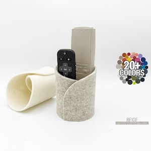 Felt Remote Control Organizer, Nightstand Organizer for Men, Soft Modern TV Remote Control Holder Handmade of Wool Felt by FELTinPOP