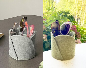 Contenitore per Occhiali in Feltro, Porta Occhiali per Uomo da