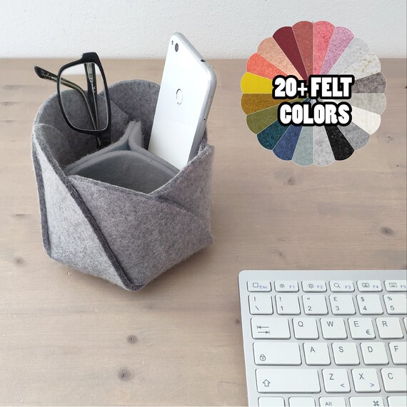 Felt Eyeglass Holder Stand Nightstand Organizer for Men Soft Etsy