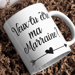 Will you be my godmother / godfather | Sticker for mug or beer glass