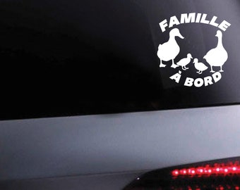 Family duck on board baby sticker on board