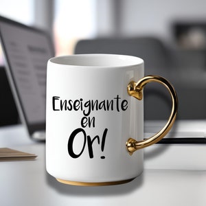 Gold Educator Mug Sticker, Teacher, Professor, Driver