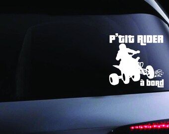 Weinig ruiter aan boord, toekomstige ruiter aan boord baby aan boord sticker | 4 wielen | vier wielen