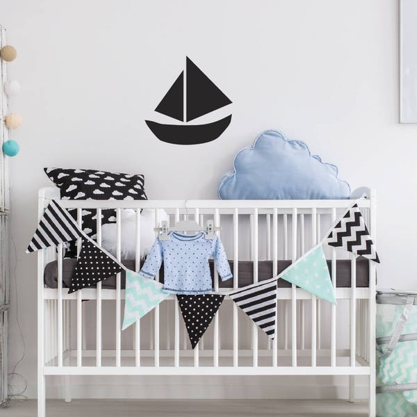 Vinyle autocollant murale sticker pour enfant • Bateau •