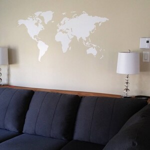 World map, world map decal, removable sticker word sticker image 3