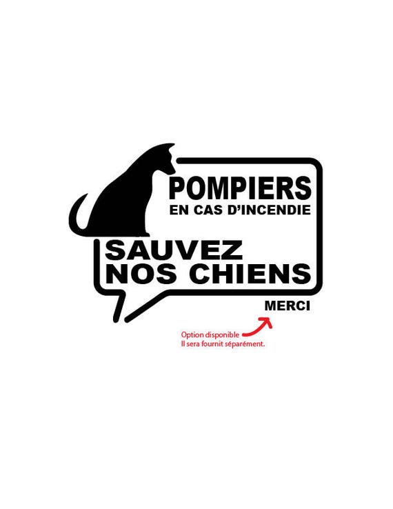 Autocollants De Sécurité 'Sauvez Nos Animaux' - Lot De 6 - Pour Fenêtre, Alerte Pompiers En Cas D'incendie