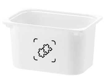 Ikea Trofast toy bin identification - storage label for children's toys - puzzle