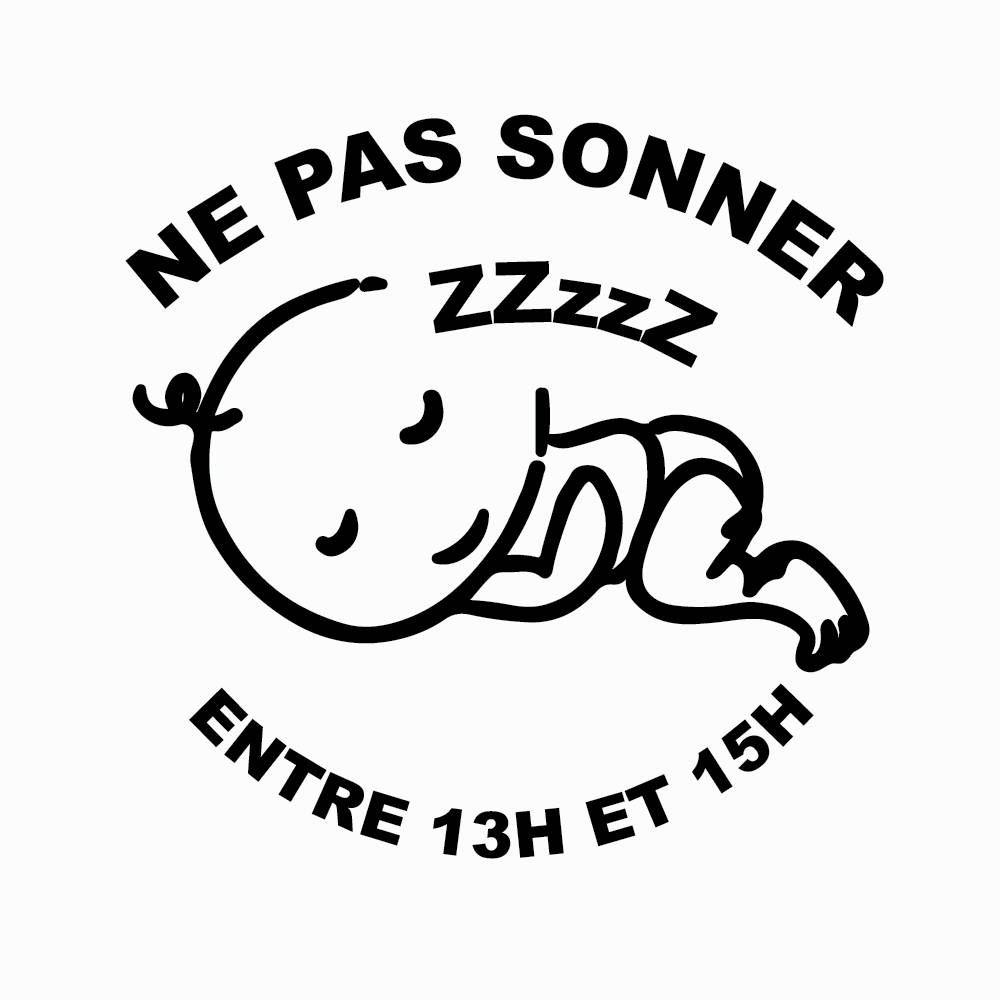 Ne Pas Sonner Bebe Fait Dodo Autocollant Pour Porte Etsy France