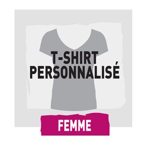 T-Shirt - V-neck - WOMEN personalized | iron-on for fabrics