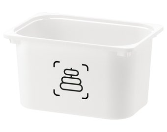 Identification for Ikea Trofast toy bin - label storage for children's toys - stackable games - block