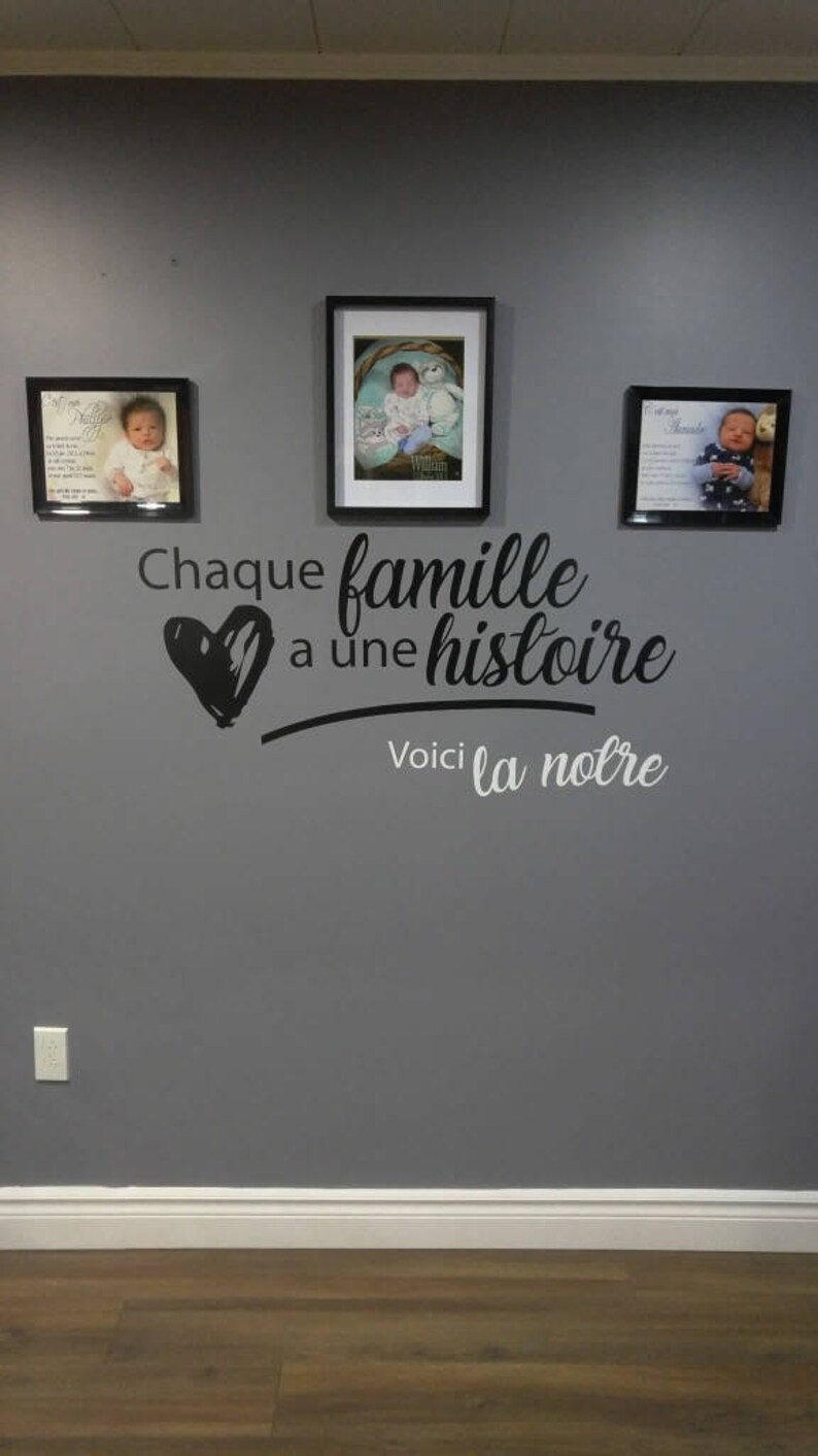 Citation chaque famille a son histoire voici la nôtre Etsy