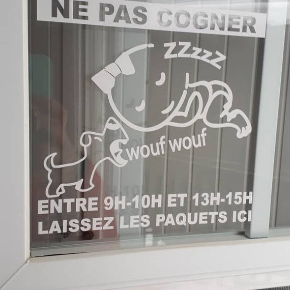 Ne Pas Sonner Bebe Fait Dodo Autocollant Pour Porte Peut Etsy