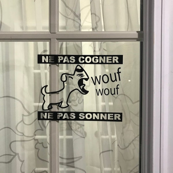 Ne pas sonner, ne pas cogner | Autocollant pour porte | Don't knock Don't ring