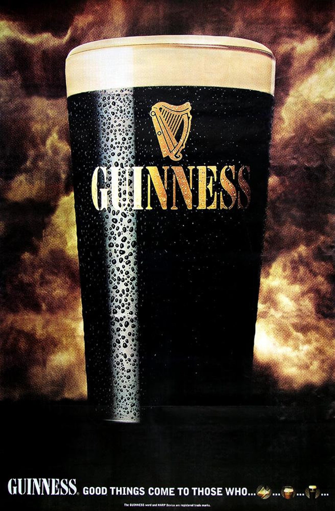 Guinness Adshel poster Original Large 60 x 40 Etsy