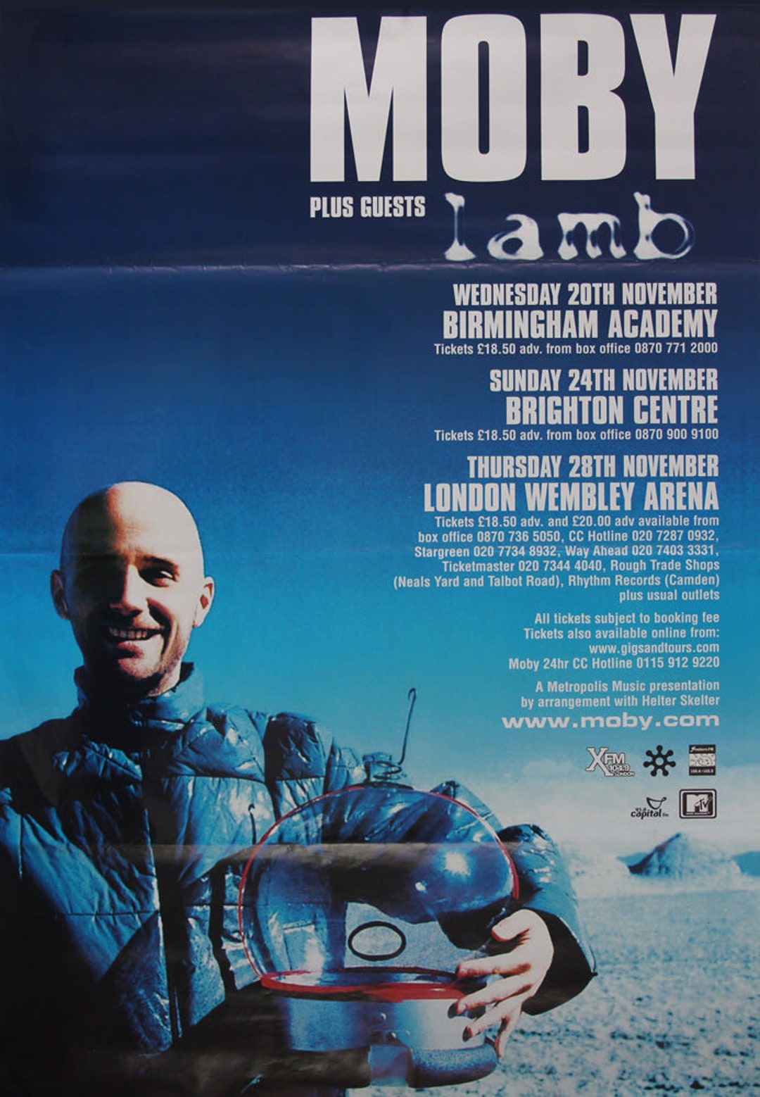 Moby Tour Poster. Original Large 60 X 40 Etsy