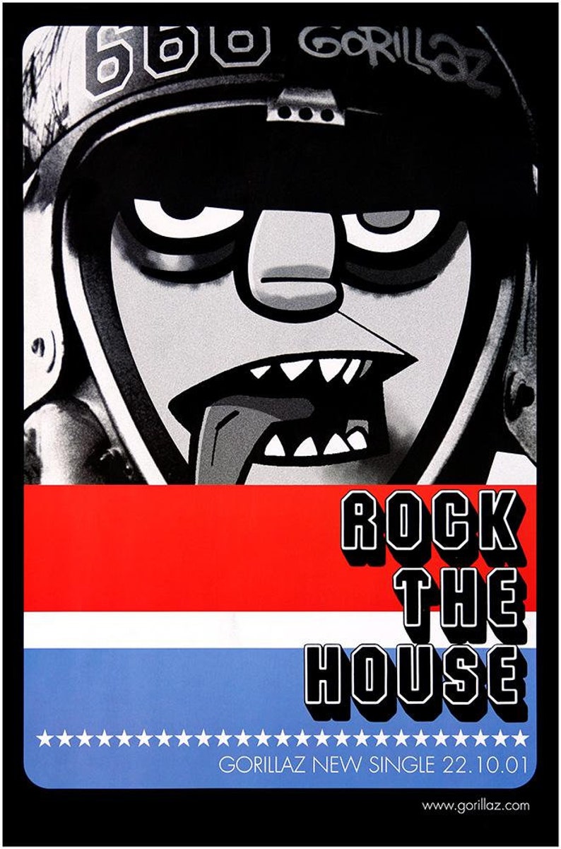 Gorillaz Poster Rock the House. Original Etsy