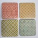 Set of Four Ceramic Moroccan inspired Contemporary Tile Coasters ~ Living / Dining room