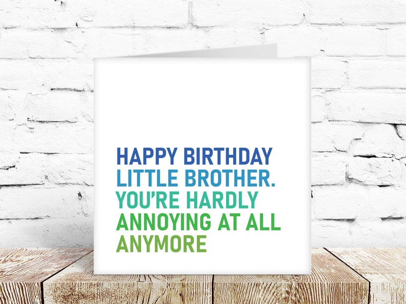 BROTHER BIRTHDAY Card for a Special Little Brother From Sister. Hand ...