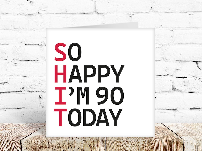 90th birthday card gift ninetieth dad mum grandad grandma nana sister brother image 3