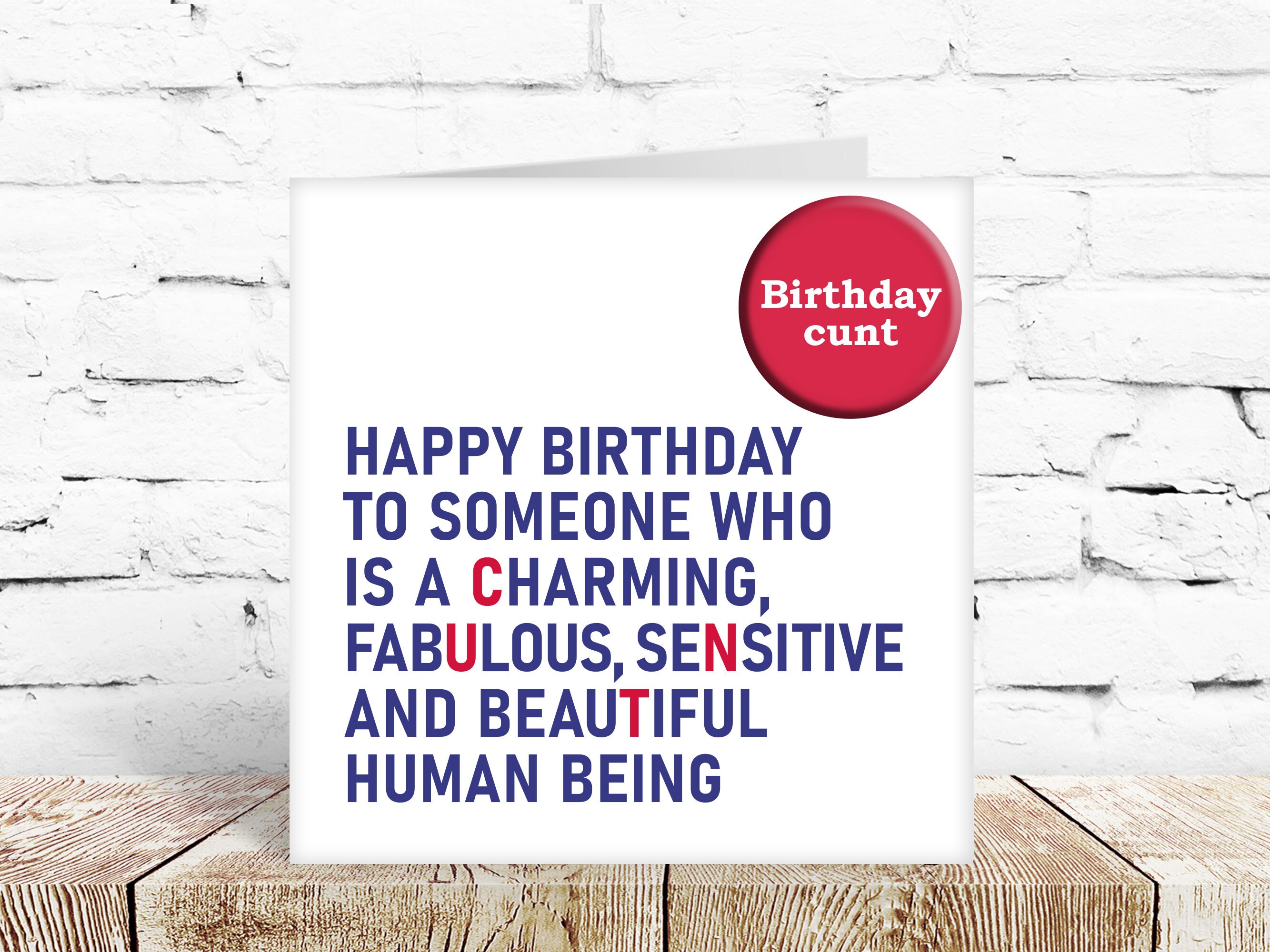 Rude and Funny Birthday Card for Friend Husband Wife Partner Brother ...