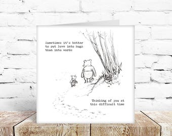 Bereavement sympathy card for partner friend widow widower miscarriage baby pet dog cat loss card thinking of you condolences in memory