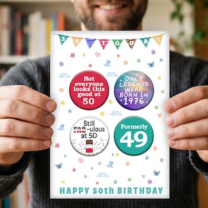 50th Birthday Card 1976 Year You Were Born Milestone Keepsake Gift fiftieth 画像 9