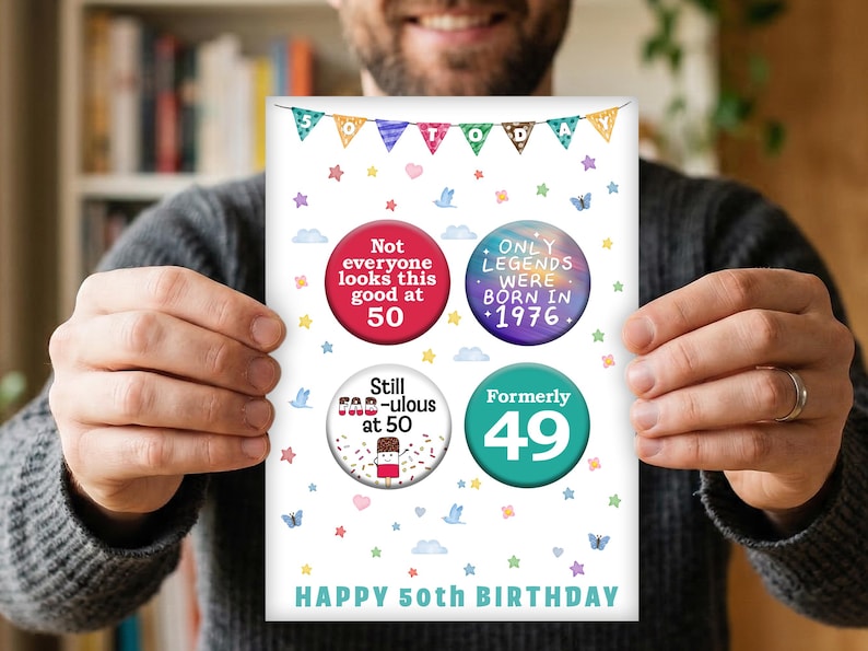 50th Birthday Card 1976 Year You Were Born Milestone Keepsake Gift fiftieth 画像 9