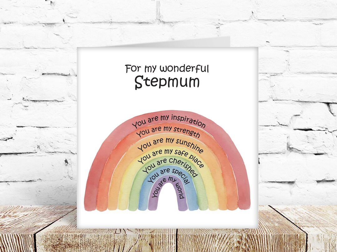 Step Mu Mother's Day Card for Special Step Mum Mothering Sunday Birthday Mama ...