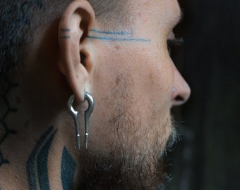 Silver Keyhole Ear Weights 5mm - Stretched Lobes - Minimalist Silver Earrings - 4ga Plugs