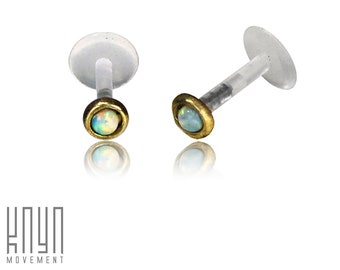 Ruifan 9PCS 16G 2mm 3mm 4mm Clear Cubic Zirconia Labret Monroe Lip Ring Tragus Helix Earring Stud Barbell Piercing Jewelry Bar Length 6-10mm