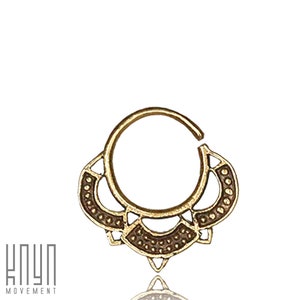 8mm gold septum piercing, 18g lotus septum ring, Cartilage helix, daith, conch hoop, Fake septum piercig