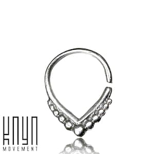 KALIA - Septum de nez, Argent 925, Bijoux de nez, Anneau de nez, fait main, Boucles d'oreilles, bijoux ethniques