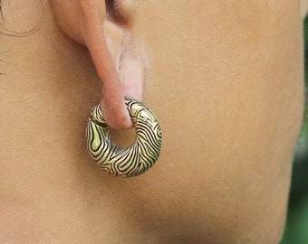 Kreolische Ohrring-Stecker, Clicker-Ohr-Expander, 6 mm Ohr-Erweiterungsgewicht, großer minimalistischer Ohrring