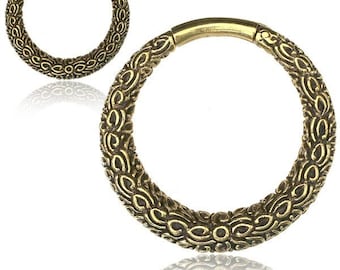 Large hoop earrings - Gauged earrings - Ear hangers - Gold hoop earrings - Heavy earrings - Ear weights - 6g - 4mm