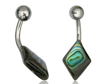 Abalone shell - Belly button jewelry - Belly button piercing - Belly button rings - Stomach piercing - Abalone - Navel jewelry