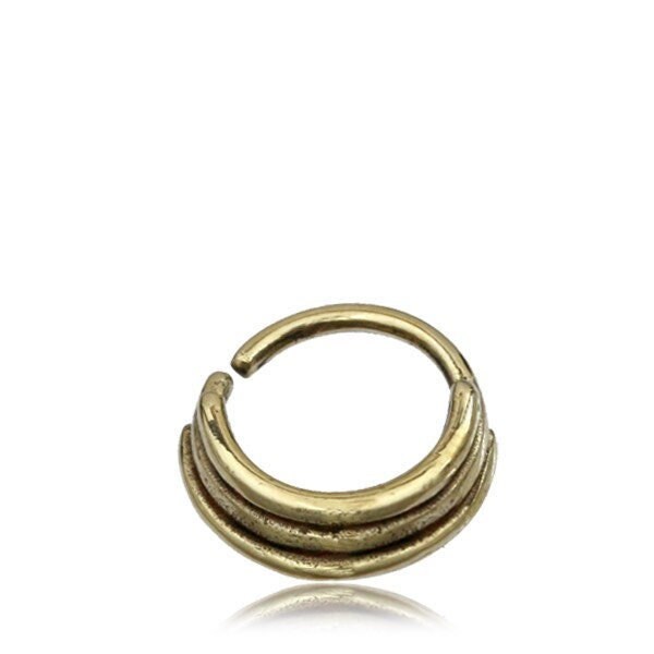 Tribal Seamless Septum Ring 8mm - Daith & Rook Piercing Jewelry - Helix Huggie Earrings - 18g - 1mm