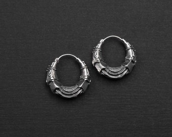 925 Sterling Silver Xenomorph Hoop Earrings – Biomechanical