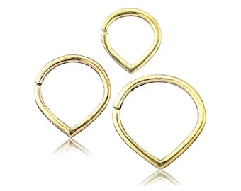 Seamless nose ring - Seamless ring - Cartilage earring - 6mm septum - Brass septum ring - Nose ring - Helix piercing -  16g - 1.2mm