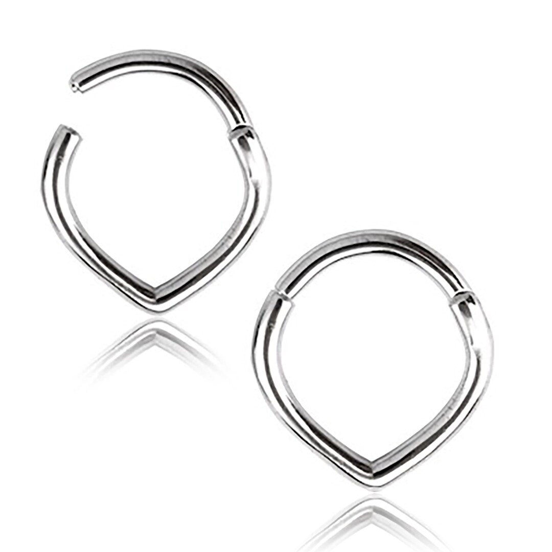 Hinged Septum Ring Teardrop Septum Septum Clicker 16g Conch Piercing