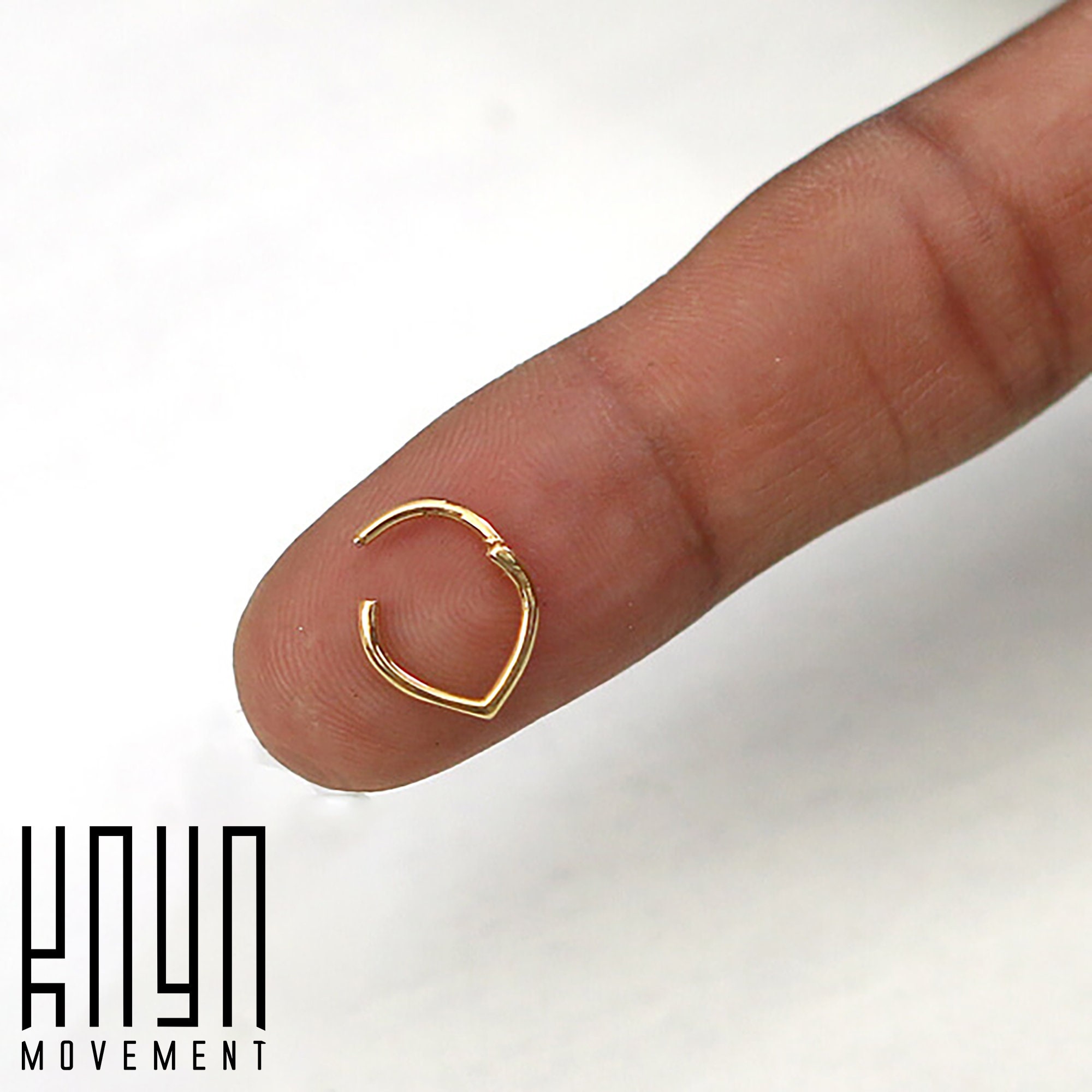 Hinged septum ring Teardrop septum Septum clicker 16g Etsy