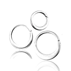 Seamless nose ring - 6mm septum - Sterling silver septum ring - Tiny helix hoop - Thin nose ring - Silver nose hoop - Nose piercing 16g