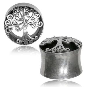 Tree Of Life Ear Plugs - Sacred Geometry - Plugs And Tunnels - 00 Gauges - Ear Gauges and plugs - 8mm plugs - Stretched ears