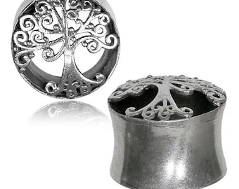 Tree Of Life Ear Plugs - Sacred Geometry - Plugs And Tunnels - 00 Gauges - Ear Gauges and plugs - 8mm plugs - Stretched ears