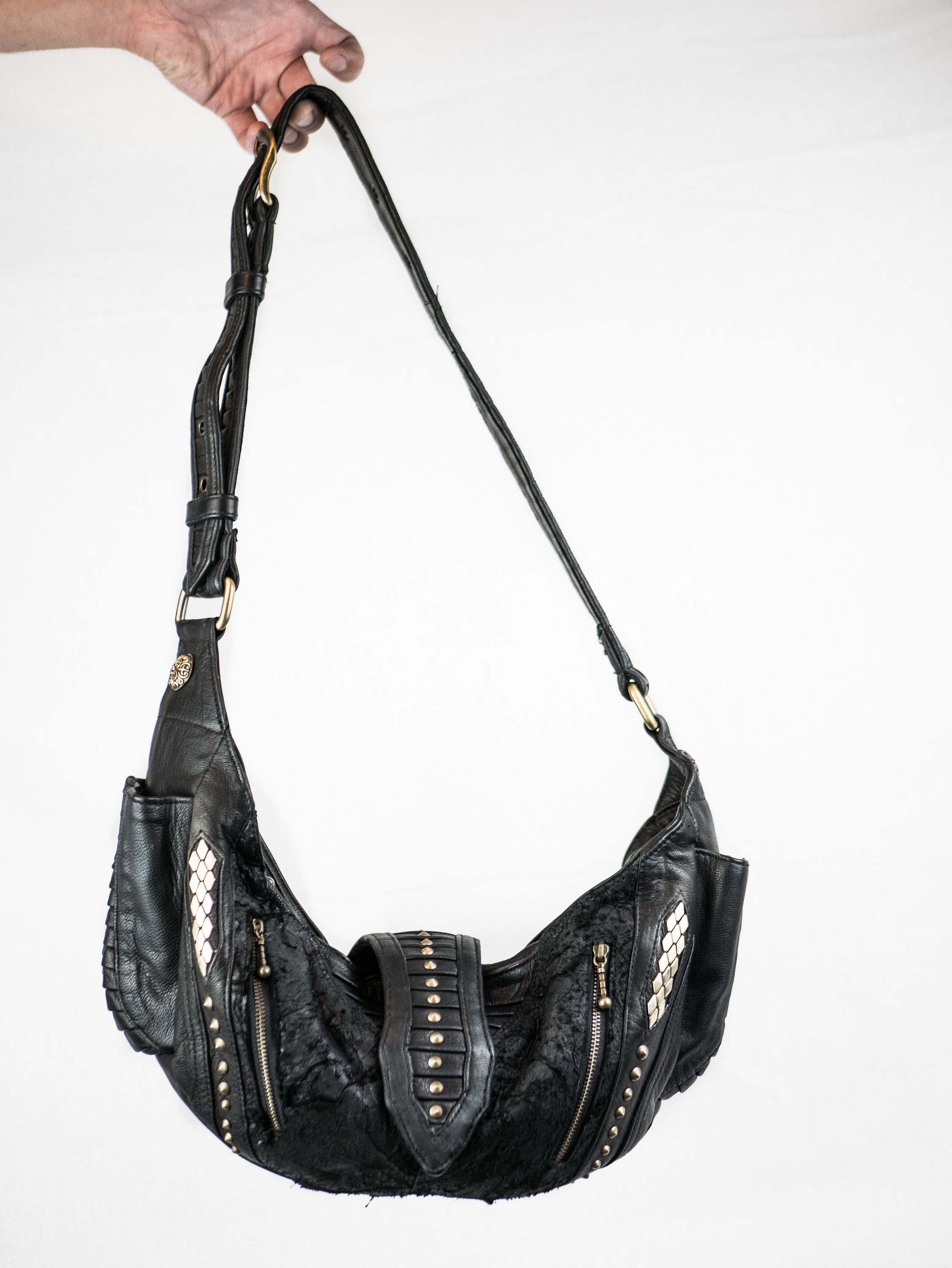 NEW Grunge Bag |leather Hobo Bag | Crossbody Bag | Dark Fashion